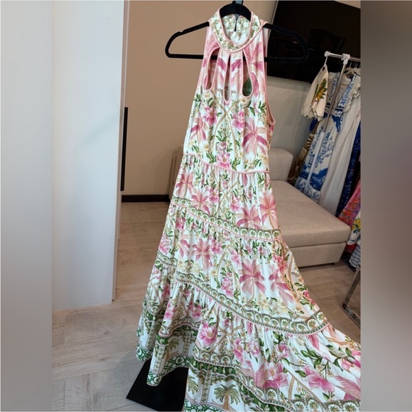 Farm Rio: Off-White Palm Dream Euroflax Maxi Dress - Picture 8 of 11